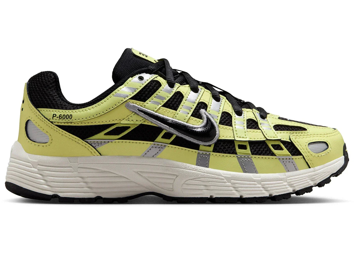 Nike P-6000 Light Lemon Twist Metallic Silver Sail Black (GS) HV5064-702