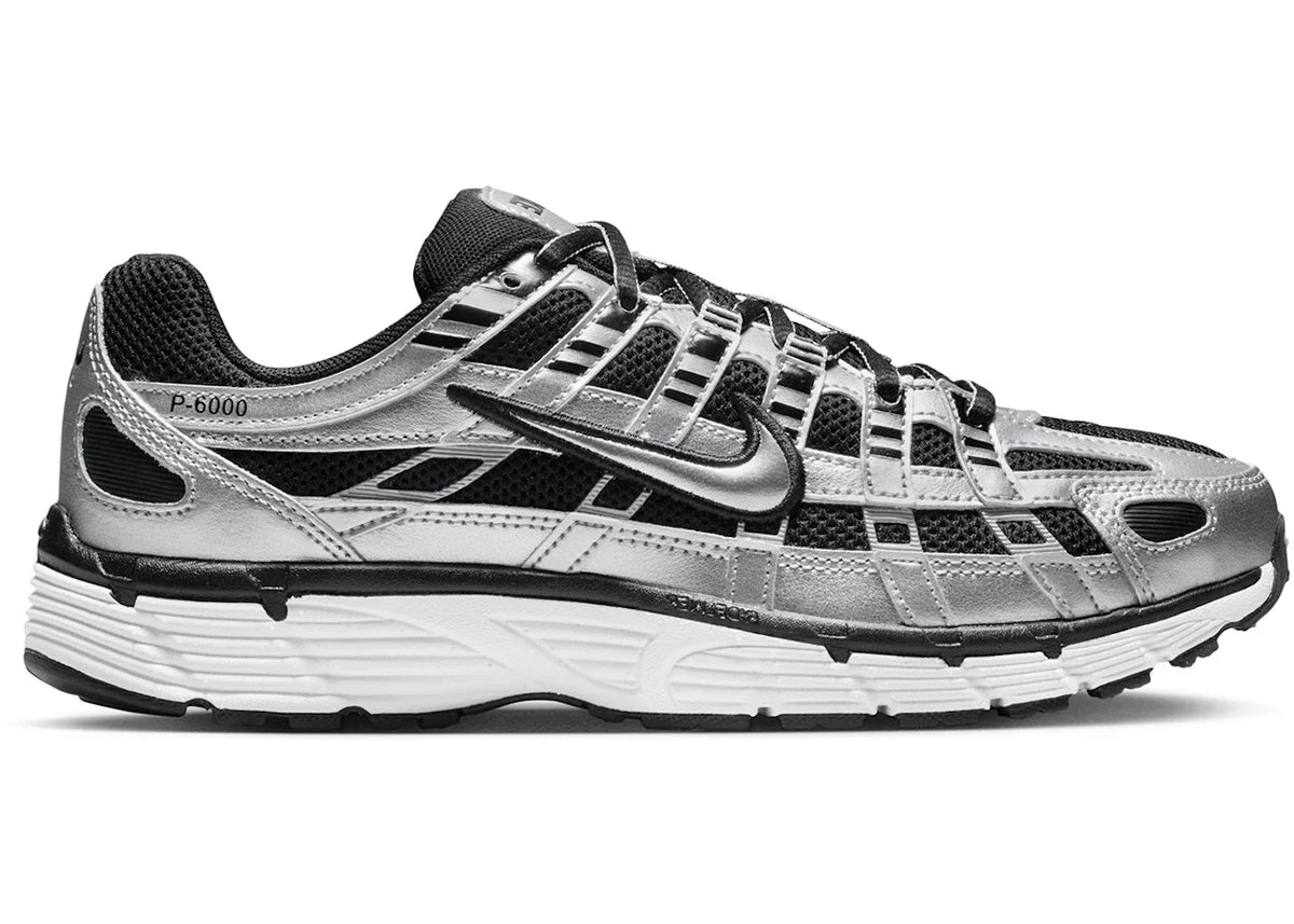 Nike P-6000 Metallic Silver Black White (Women's) BV1021-013