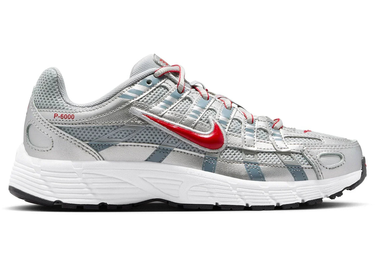 Nike P-6000 Metallic Silver Gym Red (GS) HV5064-016