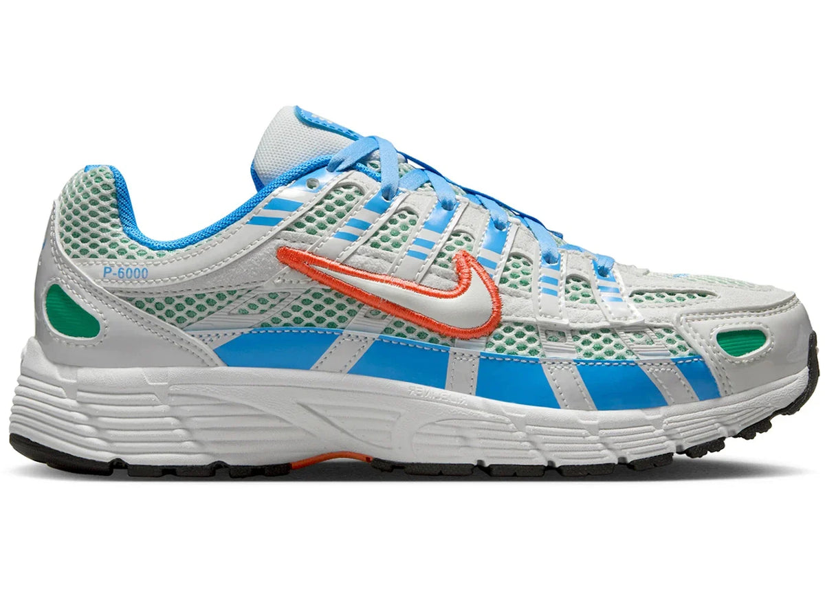 Nike P-6000 Summit White University Blue Stadium Green Magic Ember (GS) IB7729-121