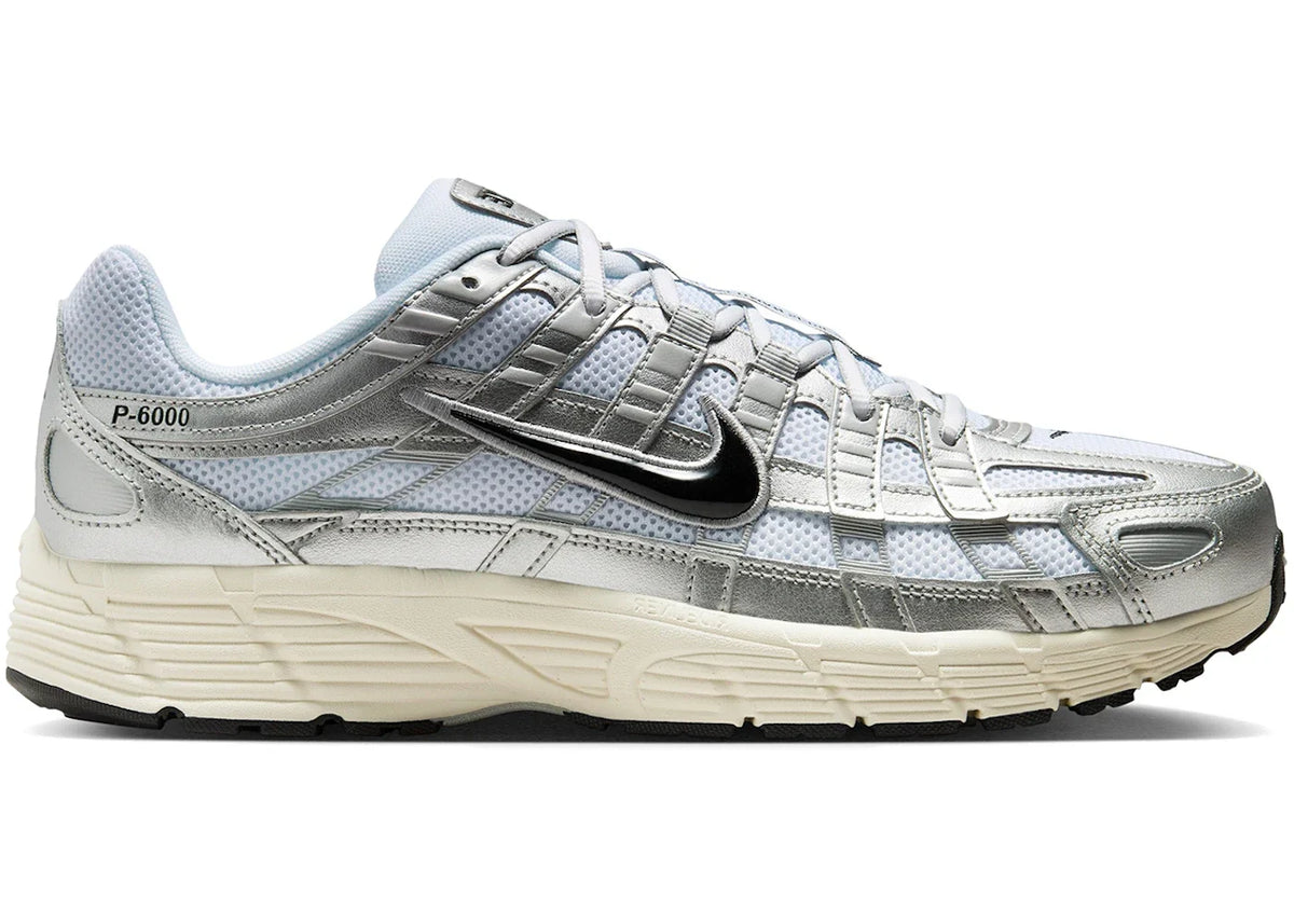 Nike P-6000 White Metallic Silver Flat Silver Black CD6404-105