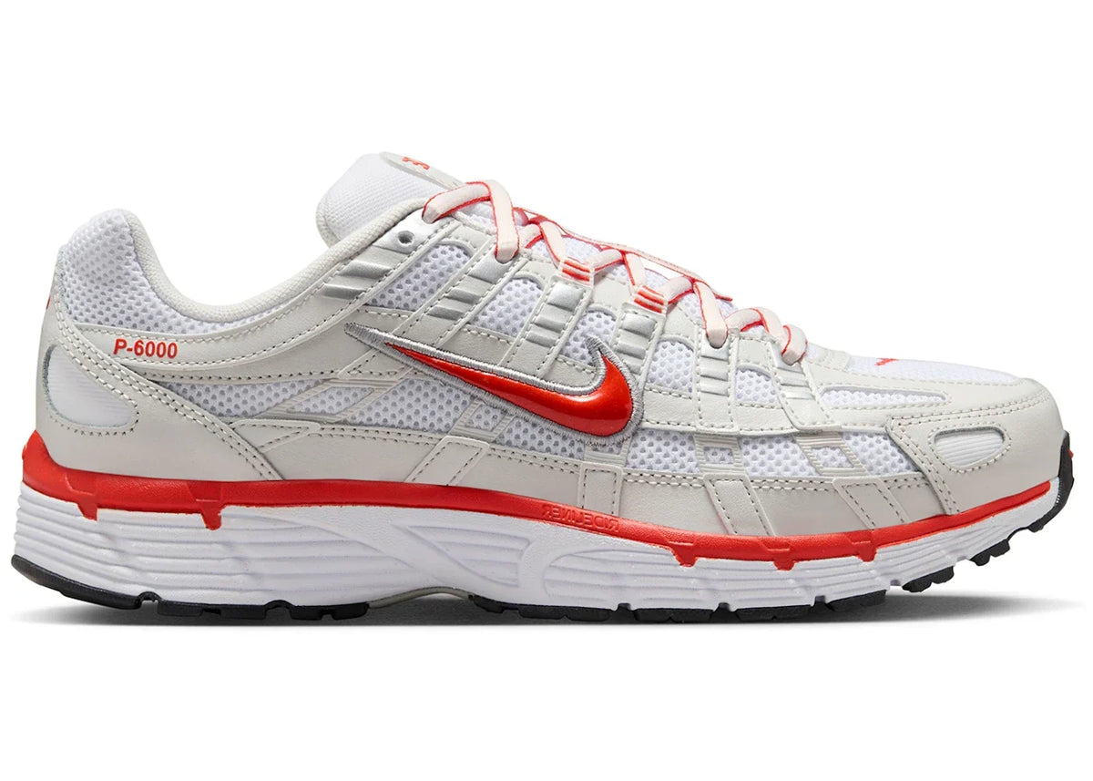Nike P-6000 White Platinum Tint Black Picante Red (Women's) BV1021-107
