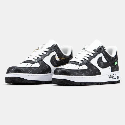 Louis Vuitton x Nike Air Force 1 Low Virgil Abloh Black White Monogram