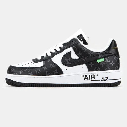 Louis Vuitton x Nike Air Force 1 Low Virgil Abloh Black White Monogram