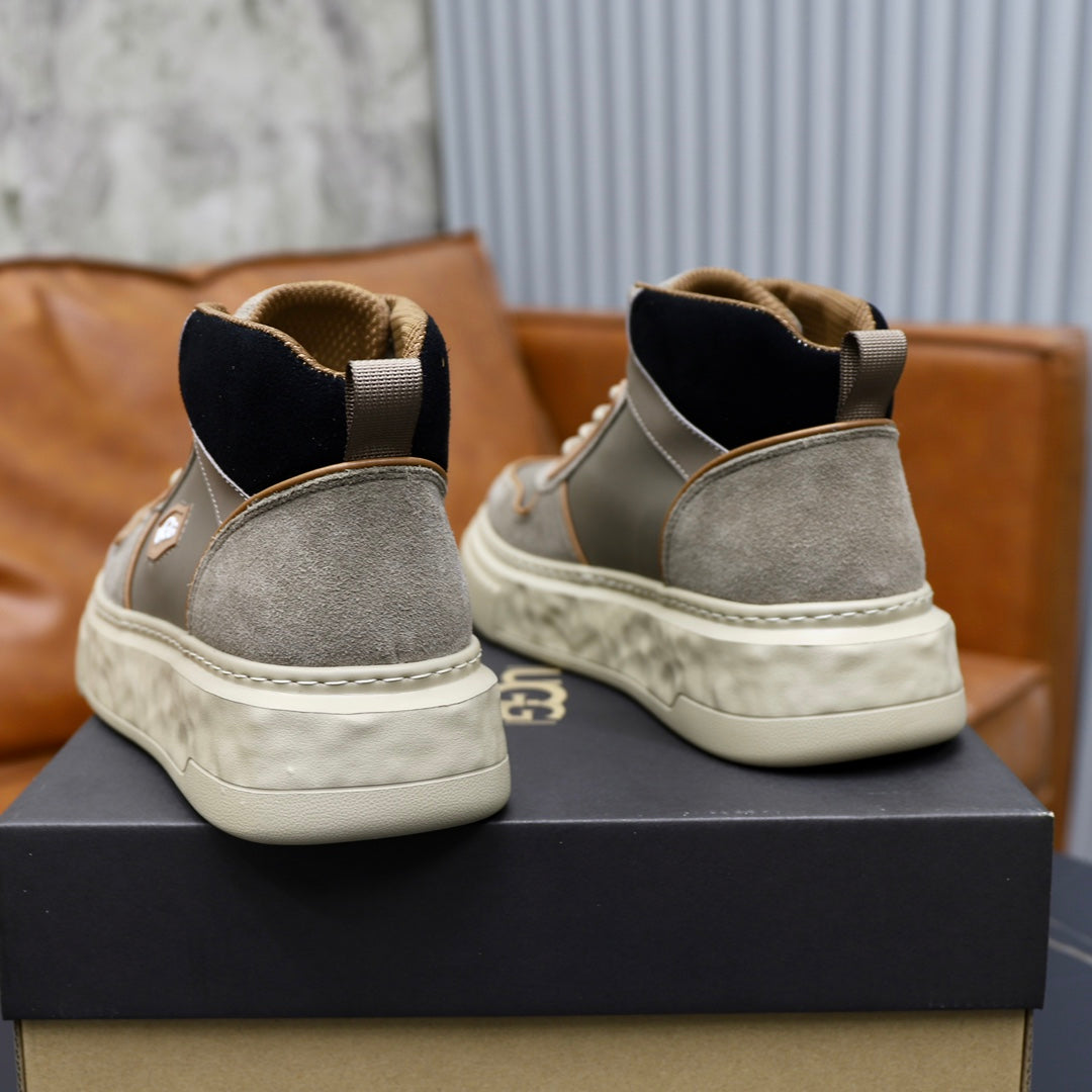 UGG Men's High-Top Suede Sneaker Boot – Grey