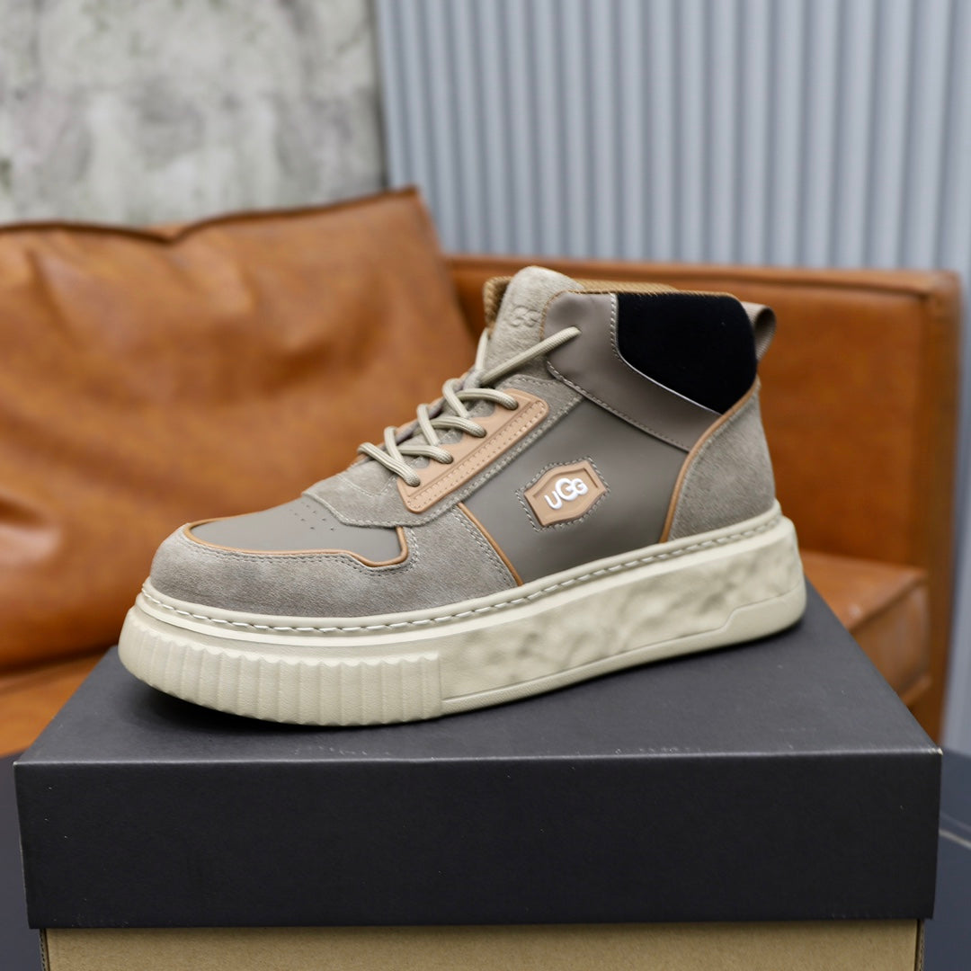 UGG Men's High-Top Suede Sneaker Boot – Grey