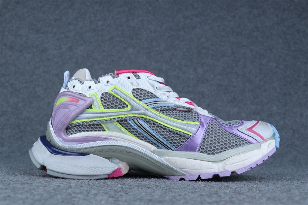 Balenciaga Runner Sneaker 'Grey Light Purple Neon Yellow'