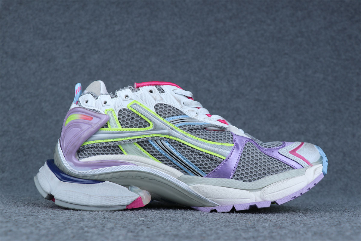 Balenciaga Runner Sneaker 'Grey Light Purple Neon Yellow'