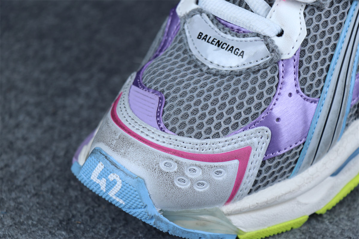 Balenciaga Runner Sneaker 'Grey Light Purple Neon Yellow'