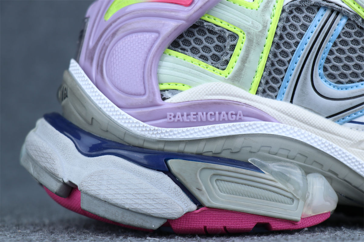 Balenciaga Runner Sneaker 'Grey Light Purple Neon Yellow'
