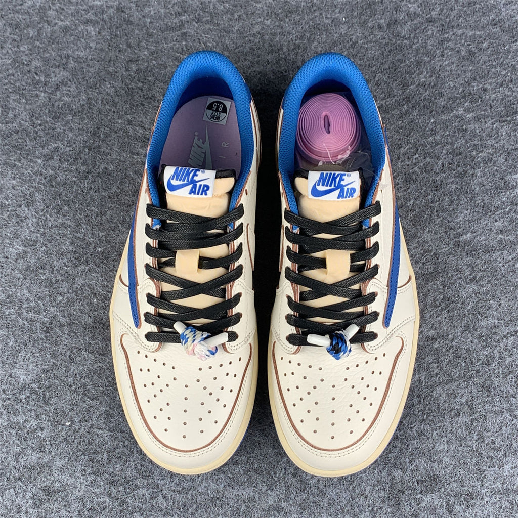 Fragment Design x Travis Scott x Air Jordan 1 Retro Low OG SP 'Sail Military Blue' (B-Grade)