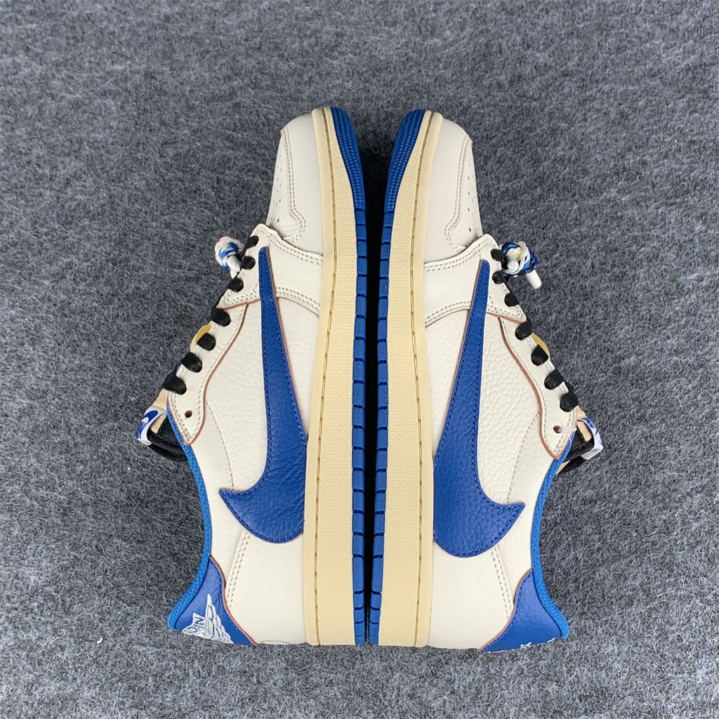 Fragment Design x Travis Scott x Air Jordan 1 Retro Low OG SP 'Sail Military Blue' (B-Grade)