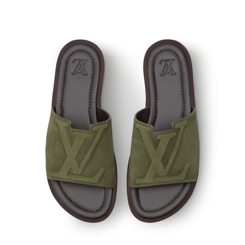 LV Portofino Mule Khaki Green