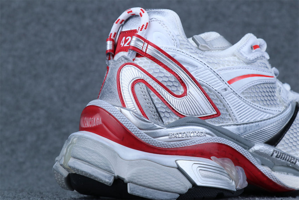 Balenciaga Runner Sneaker 'Silver White Red Orange'