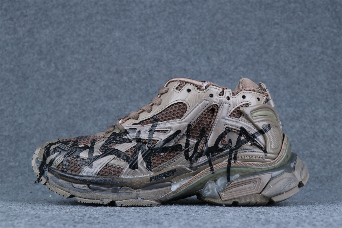 Balenciaga Runner Graffiti Sneaker 'Brown'