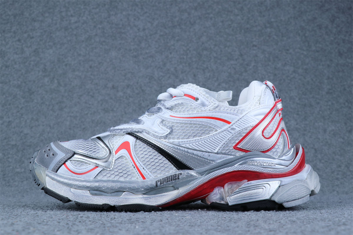 Balenciaga Runner Sneaker 'Silver White Red Orange'