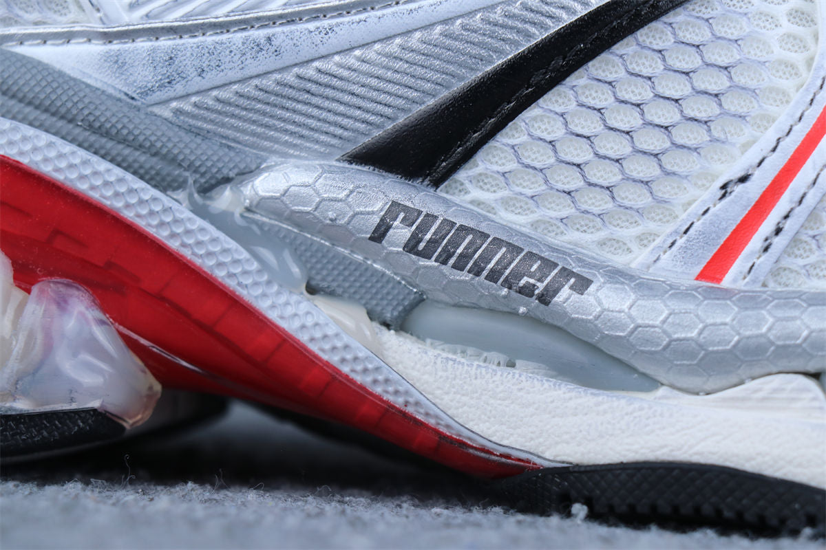 Balenciaga Runner Sneaker 'Silver White Red Orange'